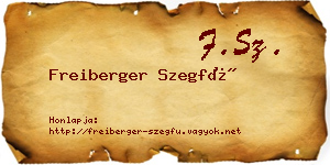 Freiberger Szegfű névjegykártya
